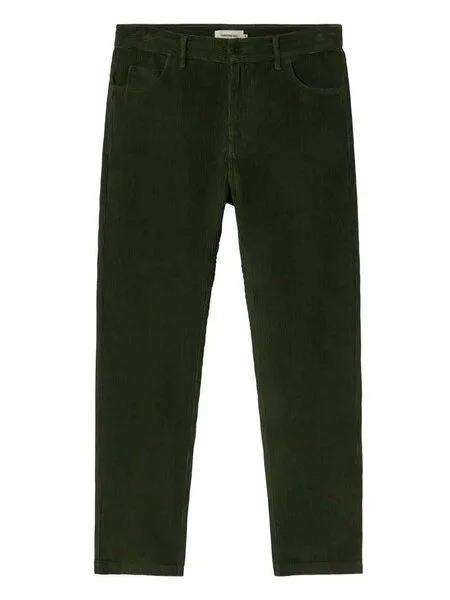 thinking mu thinking mu Herren Hose - Corduroy Five Pockets Pants - aus Bio-Baumwolle, Bottle green (grün), – Produktbild 3 von 3