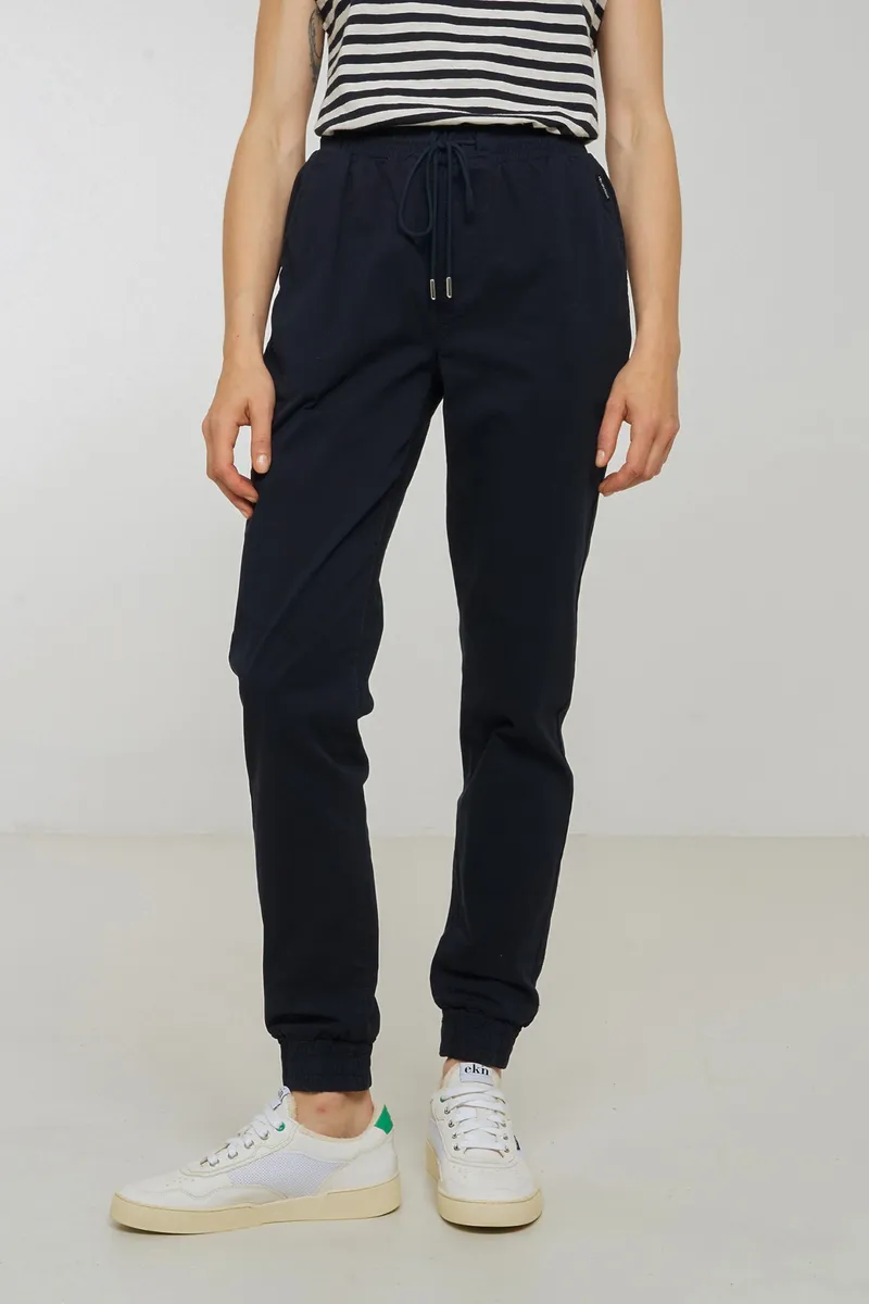 recolution Recolution Damen vegan Jogginghose Chino Calathea Dark Navy, Extra dunkelblau, – Produktbild 2 von 2