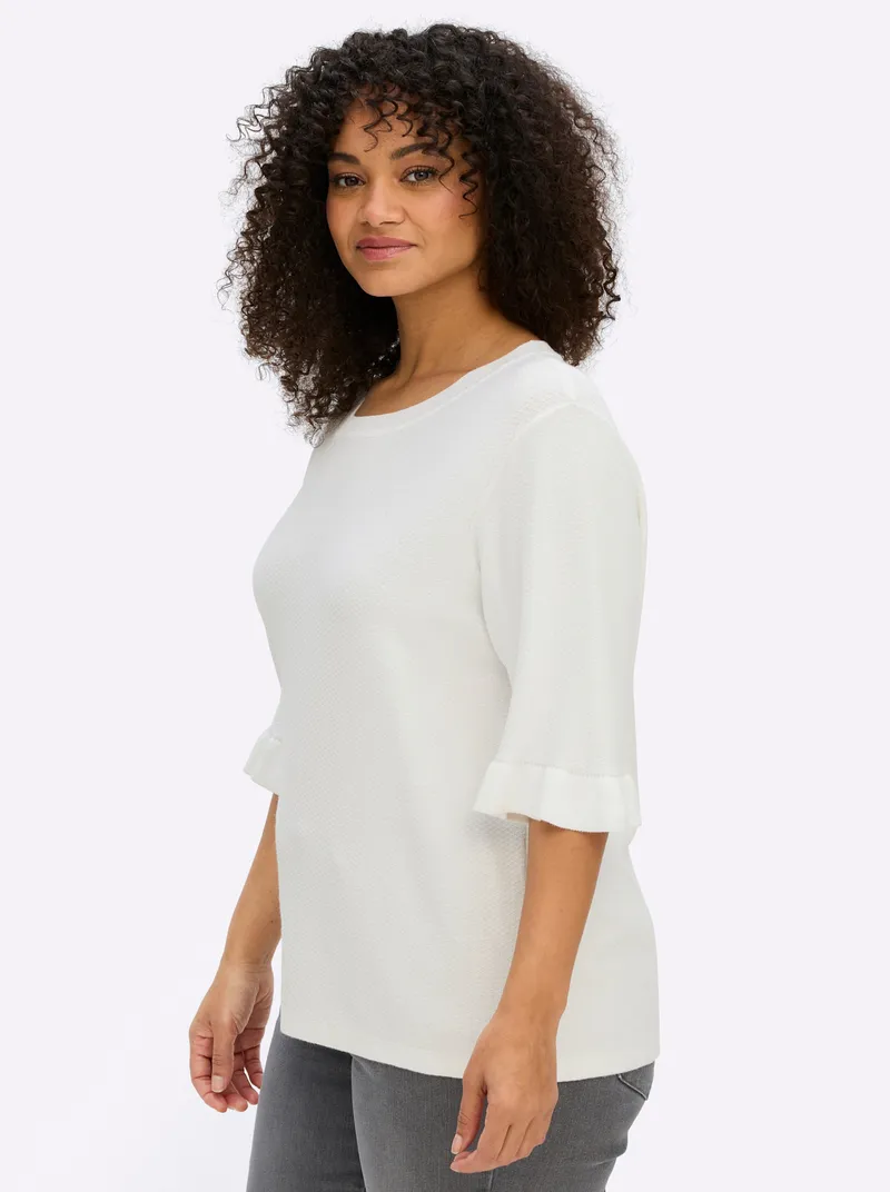 sheego Ajourpullover, Ecru, – Produktbild 2 von 2