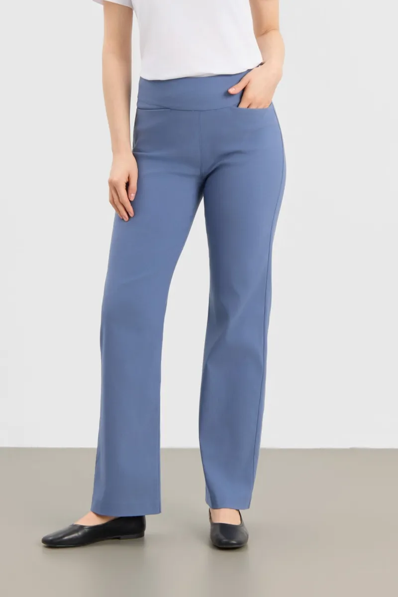 LAURIE LAURIE Damen vegan Hose Thea Straight Sl Blau, Blau, – Produktbild 2 von 2