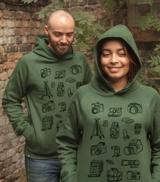 päfjes päfjes Fotokameras/Photo Camera- Fair gehandelt - Unisex Bio Hoodie / Kapuzenpulli – Produktbild 2 von 4