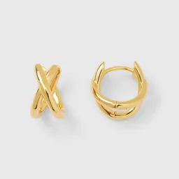 fejn jewelry fejn jewelry Ohrringe 'cross huggie' Creole – Produktbild 1 von 1