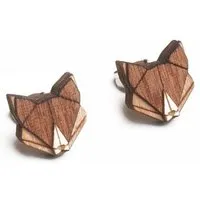 BeWooden BeWooden Ohrstecker mit Holzdetails | Fuchs Ohrringe – Produktbild 1 von 1