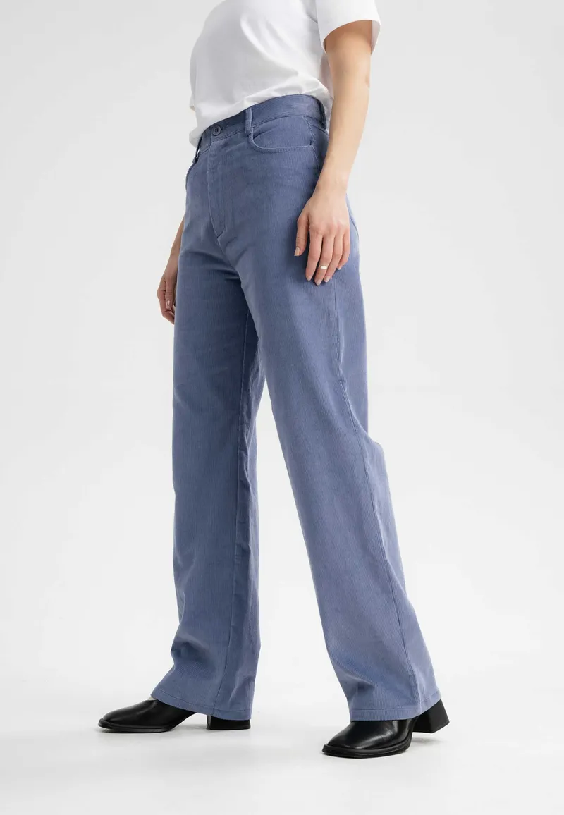 MELA MELA Damen vegan Hose Kord Oorja Taubenblau, Blau, – Produktbild 1 von 2