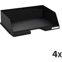 Exacompta 4 Exacompta Briefablagen Combo Maxi "ECOBlack", DIN A4+, Quer, schwarz, für je 750 Blatt – Produktbild 1 von 1