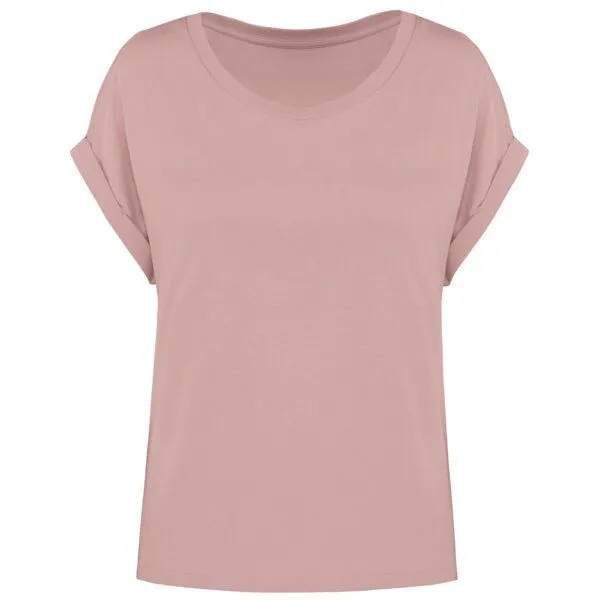 Greenspired Greenspired Umweltfreundliches Damen-T-Shirt mit Reversärmeln 155g/m² XS- L, Blütenrosa, – Produktbild 1 von 1