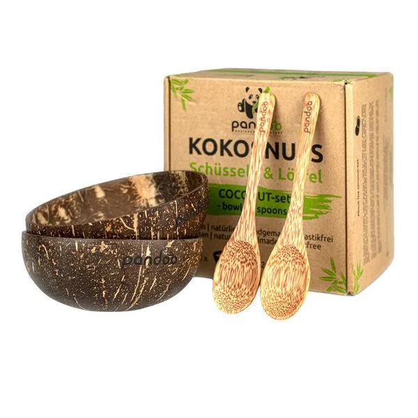pandoo pandoo Kokosnuss Schalen 2er Set - 100% Naturprodukt – Produktbild 1 von 4
