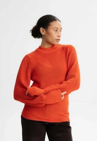 MELA Strickpullover RIYA | von MELA | Fairtrade & GOTS zertifiziert, Orange brick, – Produktbild 1 von 4