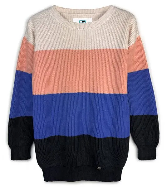 Gary Mash GARY MASH Strickpullover Peyla aus Biobaumwolle, Streifen apricot (mehrfarbig), – Produktbild 4 von 4