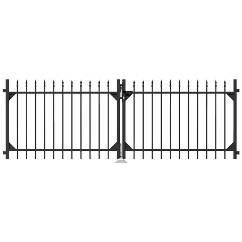 Alberts ALBERTS Doppeltor Chaussee, Alu,matt schw.Kst.b., lichte Breite 3010 mm, Höhe 1000 mm – Produktbild 1 von 1