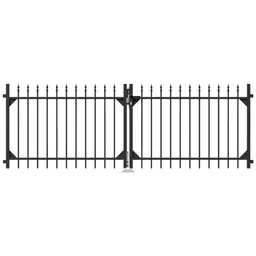 Alberts ALBERTS Doppeltor Chaussee, Alu,matt schw.Kst.b., lichte Breite 3010 mm, Höhe 1000 mm – Produktbild 1 von 1