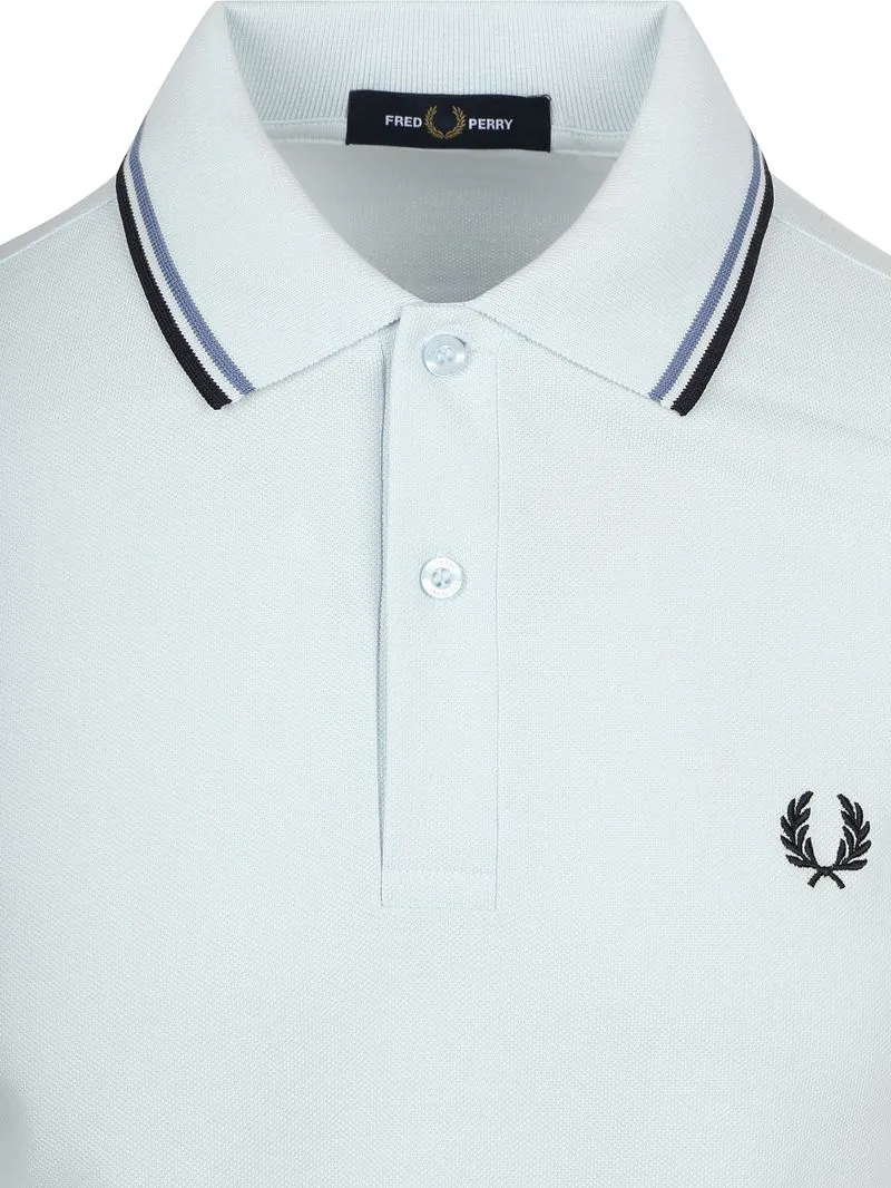 Fred Perry Fred Perry Polo Twin Tipped M3600 Blau 96A - Größe XL, Hellblau, – Produktbild 4 von 5