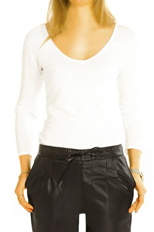 be styled Lederimitathose Hüftige Imitatlederhose schwarze lockere Damenhose - Damen - j6L-2 Lederlook, Schwarz, – Produktbild 1 von 5
