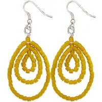 Global Mamas Ohrhänger "Sankofa" aus Recycling Glas, Global Mamas, Gelb, – Produktbild 1 von 1