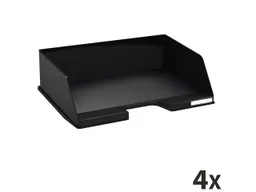 Exacompta 4 Exacompta Briefablagen Combo Maxi "ECOBlack", DIN A4+, Quer, schwarz, für je 750 Blatt – Produktbild 1 von 1