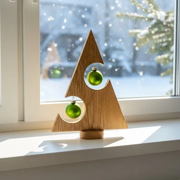 Baumkrone Baumkrone Deko-Weihnachtsbaum aus Eiche (2 Kugeln) – Produktbild 2 von 4