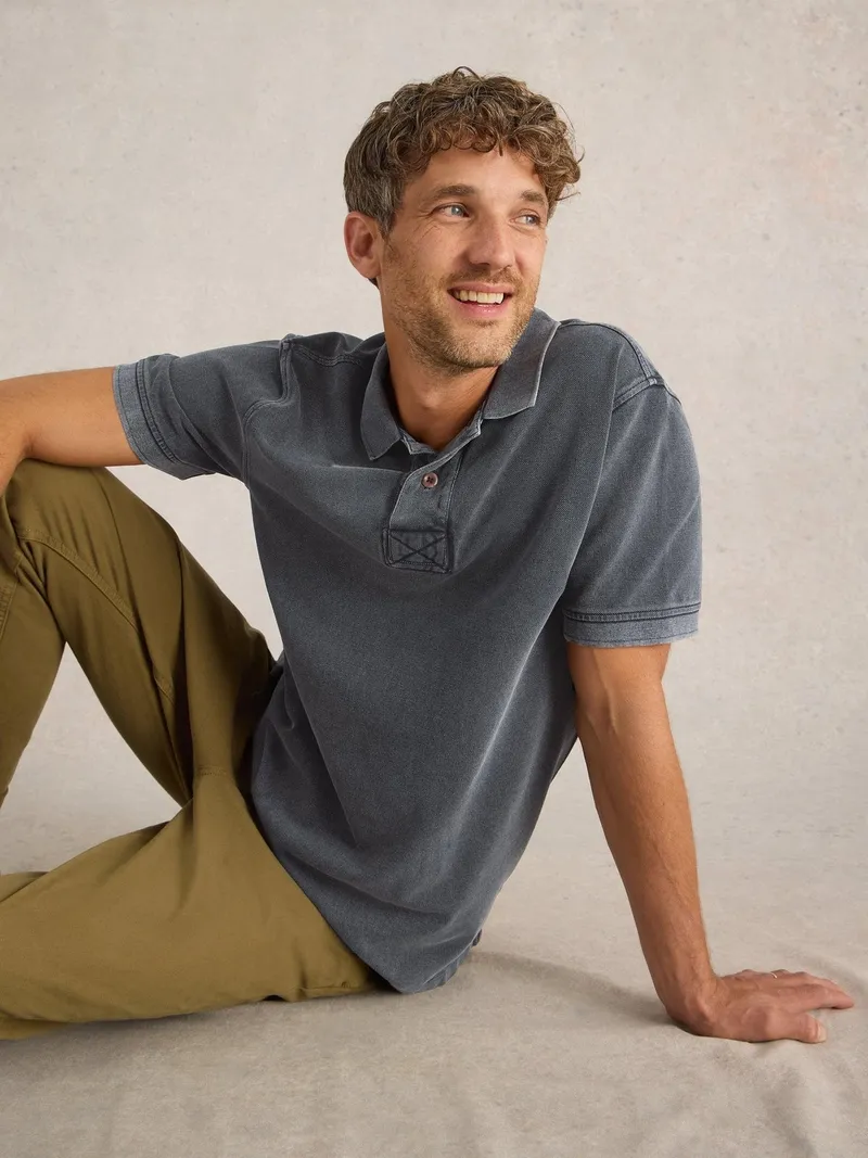 White Stuff Polo utilitaire - S, Schwarz, – Produktbild 1 von 4