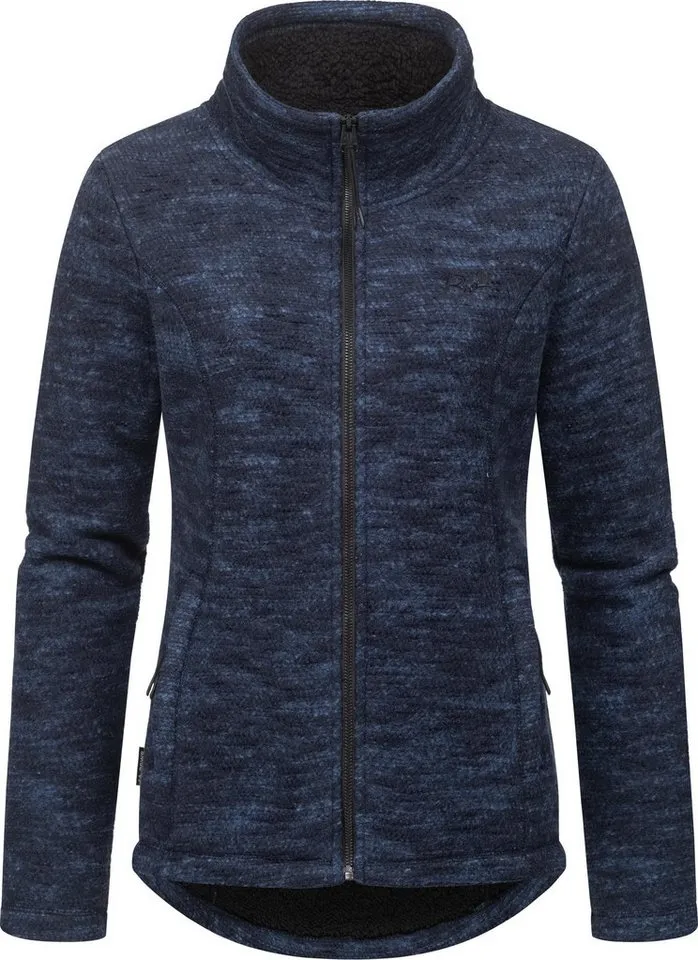 ragwear ragwear Strickjacke Liram Melange Kuschelige Übergangsjacke in Strick-Optik, Blau, – Produktbild 2 von 3