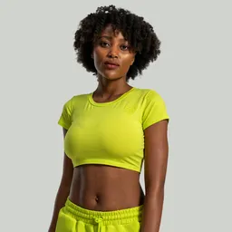 GymBeam OG1 STRIX Essential Crop Top für Frauen Chartreuse S – Produktbild 1 von 1
