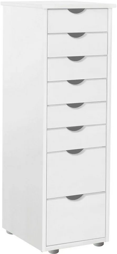 OTTO home Kommode Gava, massives Kiefernholz, mit vielen Stauraummöglichkeiten, Breite 34 cm, Weiß, – Produktbild 2 von 6