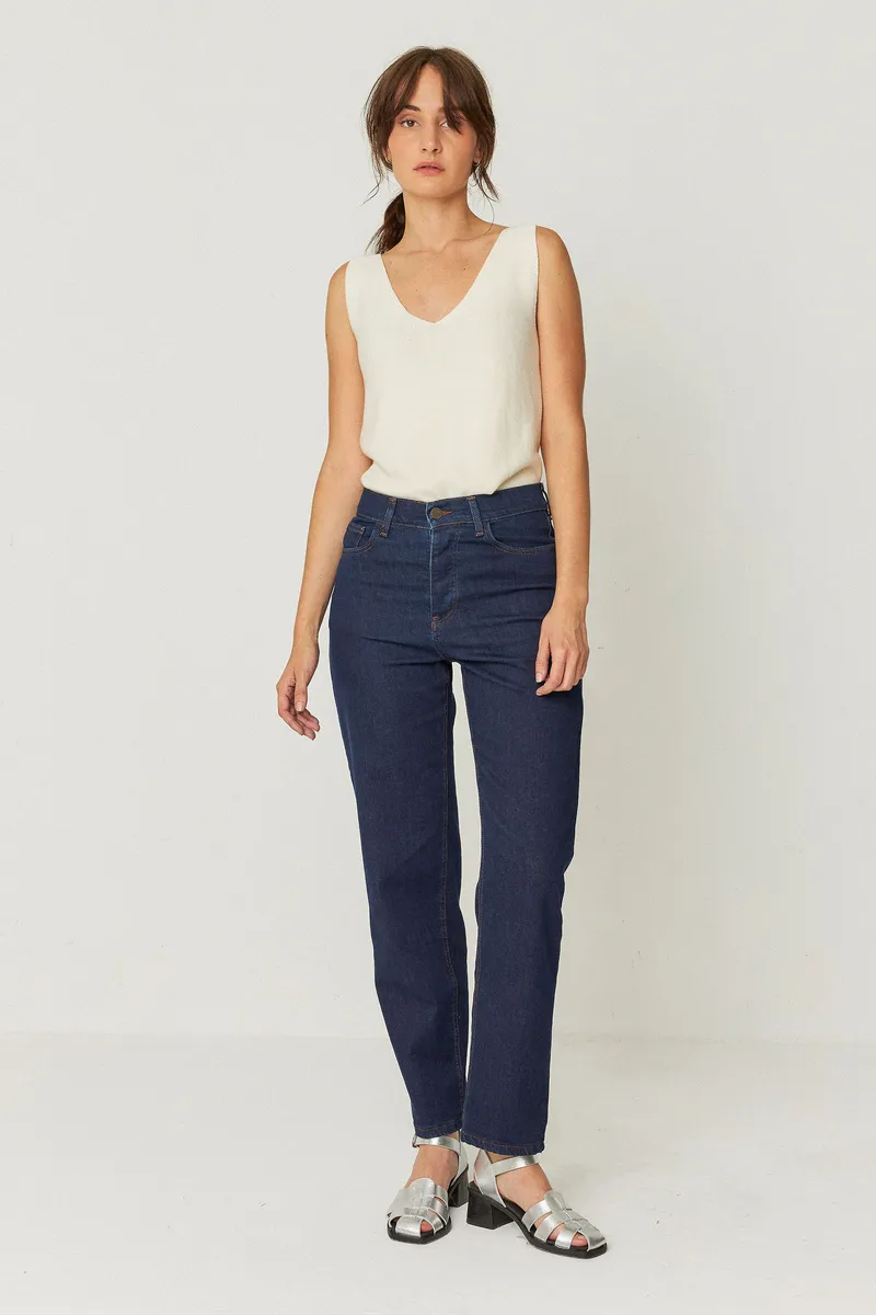 SKFK SKFK Damen vegan Hose Amata Blau, Extra dunkelblau, – Produktbild 6 von 6