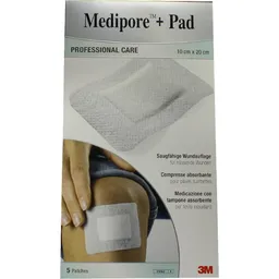 Solventum Germany MEDIPORE+Pad 3M 10x20cm 3570NP Pflaster 5 St Pflaster – Produktbild 1 von 1