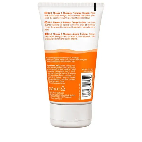 Weleda Weleda Kids 2in1 Shower & Shampoo Fruchtige Orange 150 ml – Produktbild 2 von 5