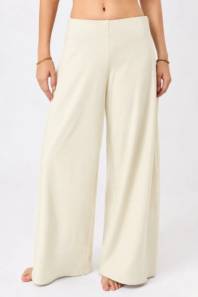 mandala MANDALA Damen vegan Hose Extra Weit Morning White, Weiß, – Produktbild 1 von 2