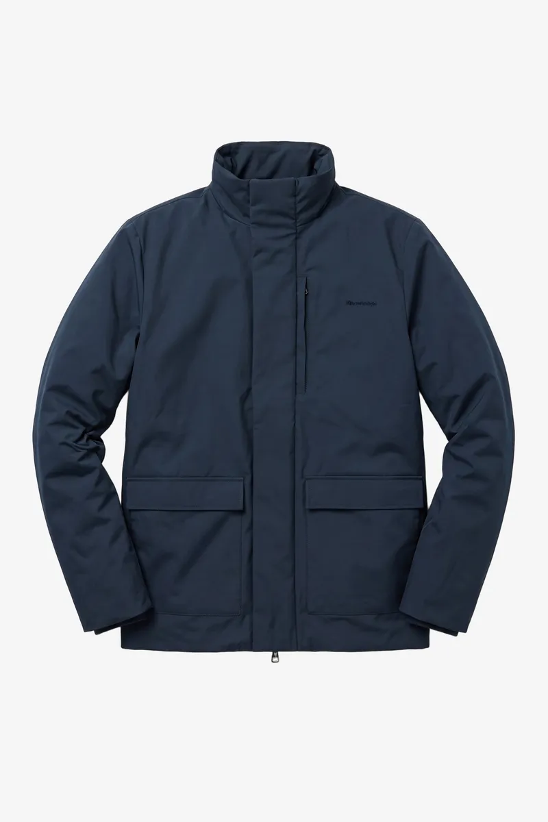 KnowledgeCotton Apparel KnowledgeCotton Apparel Herren vegan Softshell Jacke Total Eclipse In Blau, Blau, – Produktbild 1 von 2