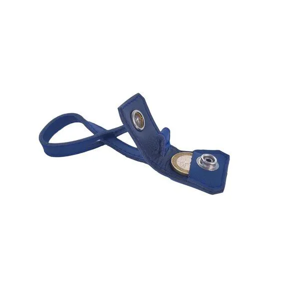 Ritagli di G Ritagli di G Token-Halter PENNY aus recyceltem Leder für Taschen 100% Made in Italy, Blau, – Produktbild 3 von 4