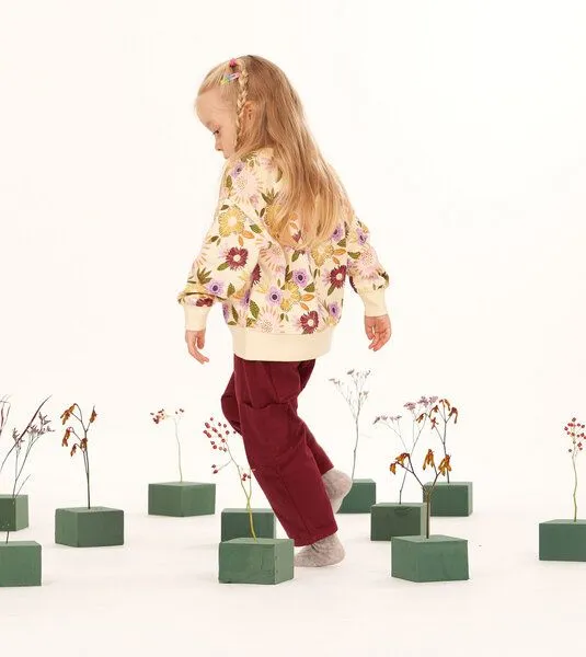 Sense Organics & friends in cooperation with GARY MASH Sense Organics & friends in cooperation with GARY MASH Kinder Sweatshirt aus Bio-Baumwolle, Blumen (beige), – Produktbild 2 von 4