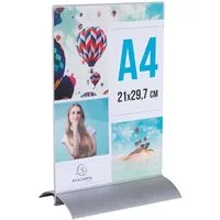 Exacompta Exacompta Tischaufsteller "Exacryl" mit Aluminiumfuß, DIN A4, vertikal – Produktbild 1 von 1