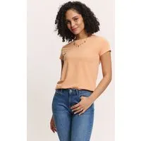 Tranquillo Jerseyshirt Manaa aus Tencel™ - peach / S – Produktbild 1 von 2