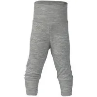 Engel natur Engel natur Baby Hose lang mit Nabelbund Bio-Schurwolle/Seide, Hellgrau melange, – Produktbild 1 von 1