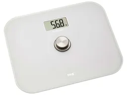 TFA Dostmann Personenwaage "ECO STEP", digital, ohne Batterie, Trittfläche aus Glas, weiß – Produktbild 1 von 1