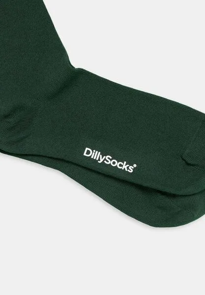 DillySocks DillySocks Socken „One Color Smooth“, Smooth forest green, – Produktbild 4 von 4