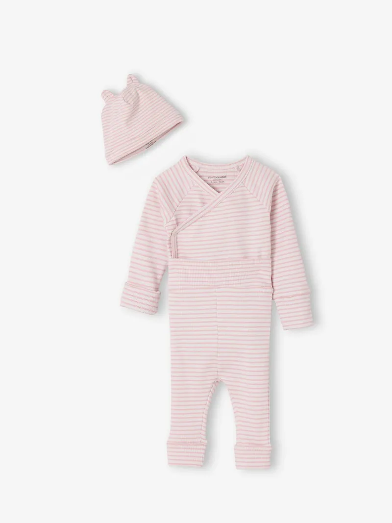 Vertbaudet Baby Set, Rosa meliert, – Produktbild 1 von 4