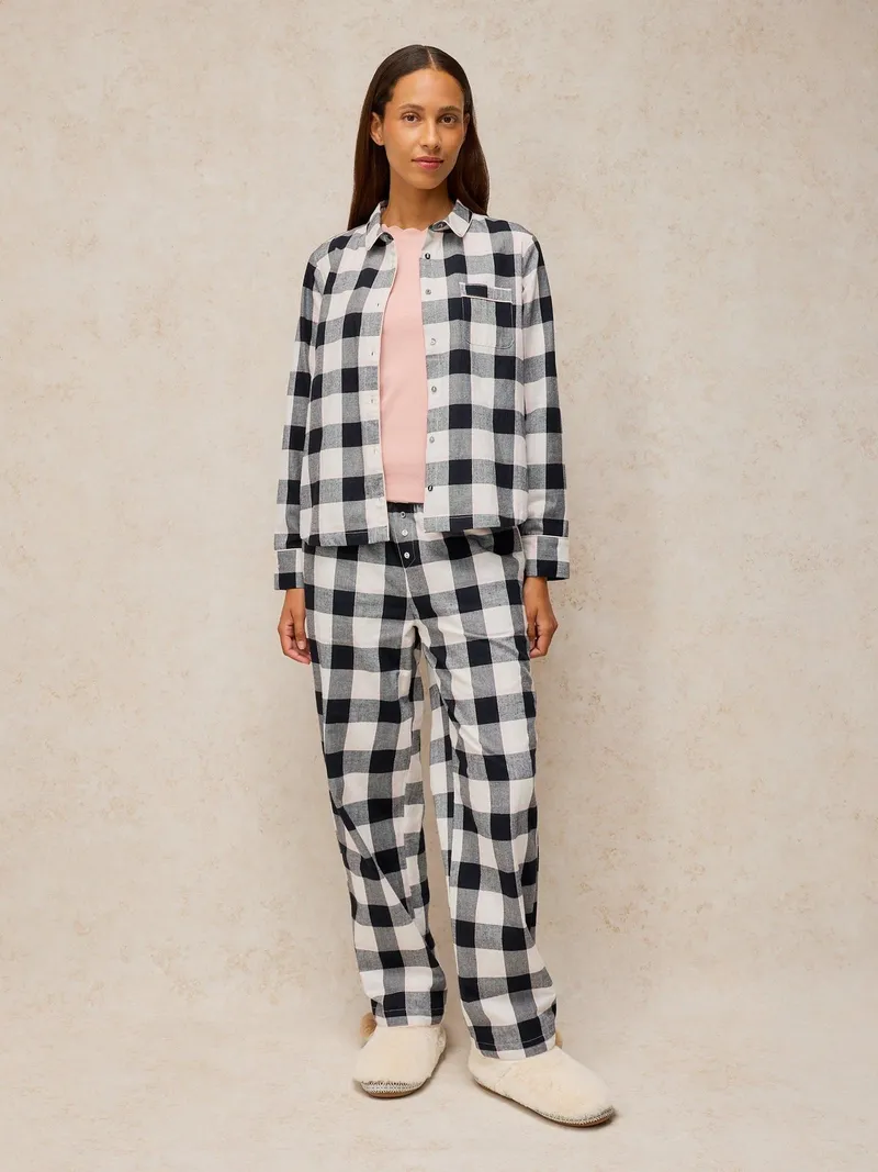 White Stuff White Stuff Kariertes Pyjamaoberteil Noemi, Elfenbein multi, – Produktbild 2 von 4
