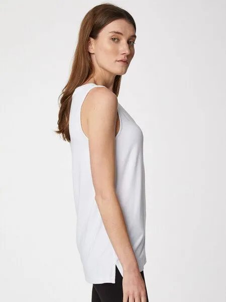 Thought Thought Bamboo Base Layer Singlet-Black, White (weiß), – Produktbild 3 von 4