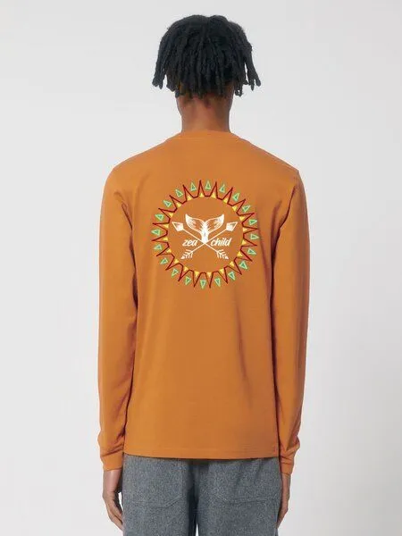 Zeachild Zeachild Tribal Longsleeve Unisex Biobaumwolle, Orange, – Produktbild 2 von 4