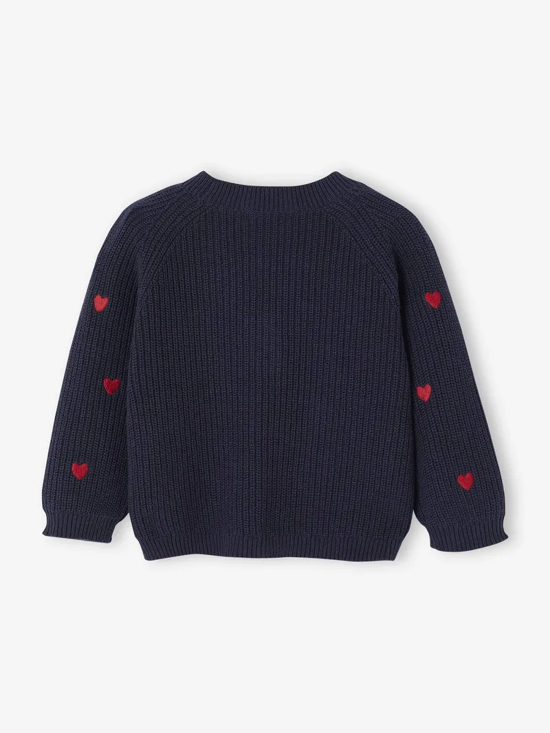 Vertbaudet Vertbaudet Mädchen Baby Strickjacke, Marine, – Produktbild 2 von 3