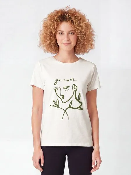 watapparel watapparel T-Shirt Frauen Growth, Off white, – Produktbild 2 von 2