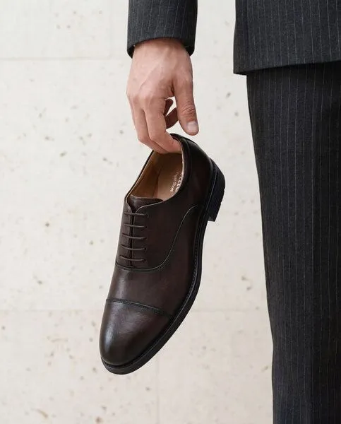 Nae Vegan Shoes Nae Vegan Shoes NAE | Ben Vegan Cap-Toe Oxford shoe, Brown, – Produktbild 2 von 4