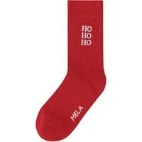 MELA Gerippte Socken mit Stickerei, 1er Pack, Pomegranate/hohoho, – Produktbild 1 von 1