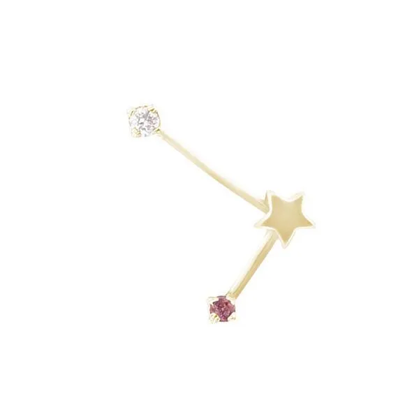 Eppi Eppi Goldener Ohrring mit Sternzeichen Libra, Gold, – Produktbild 1 von 2