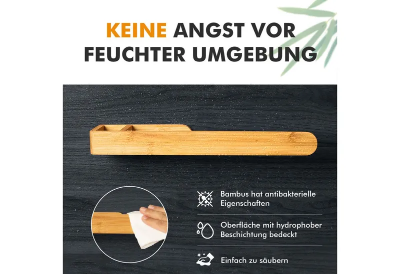 AdelDream Handtuchhalter AdelDream Badezimmer Handtuchhalter aus Bambus – Produktbild 5 von 5