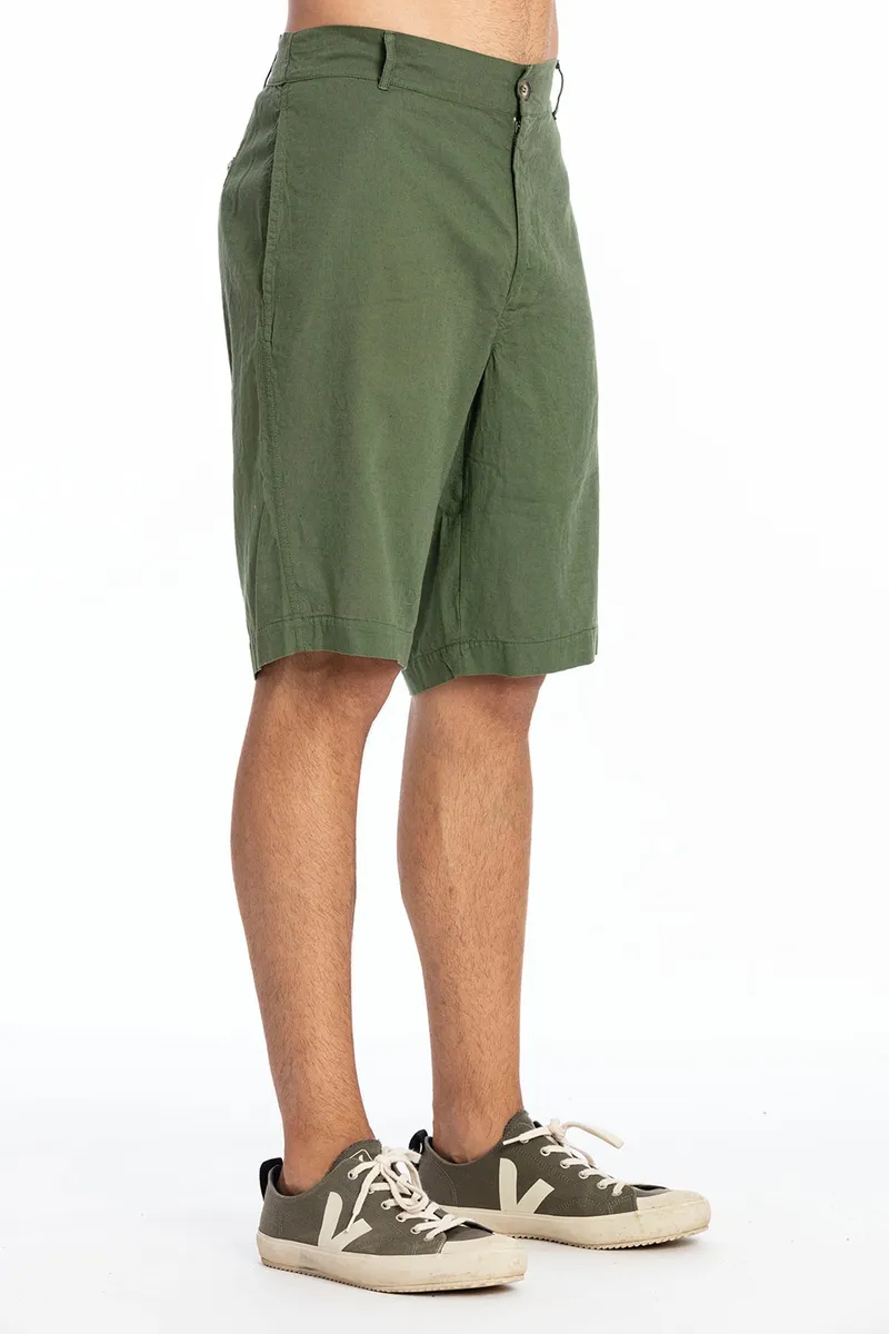 RAVENS VIEW IBIZA RAVENS VIEW IBIZA Herren vegan Shorts Kyros Waldgrün, Dunkelgrün, – Produktbild 2 von 2