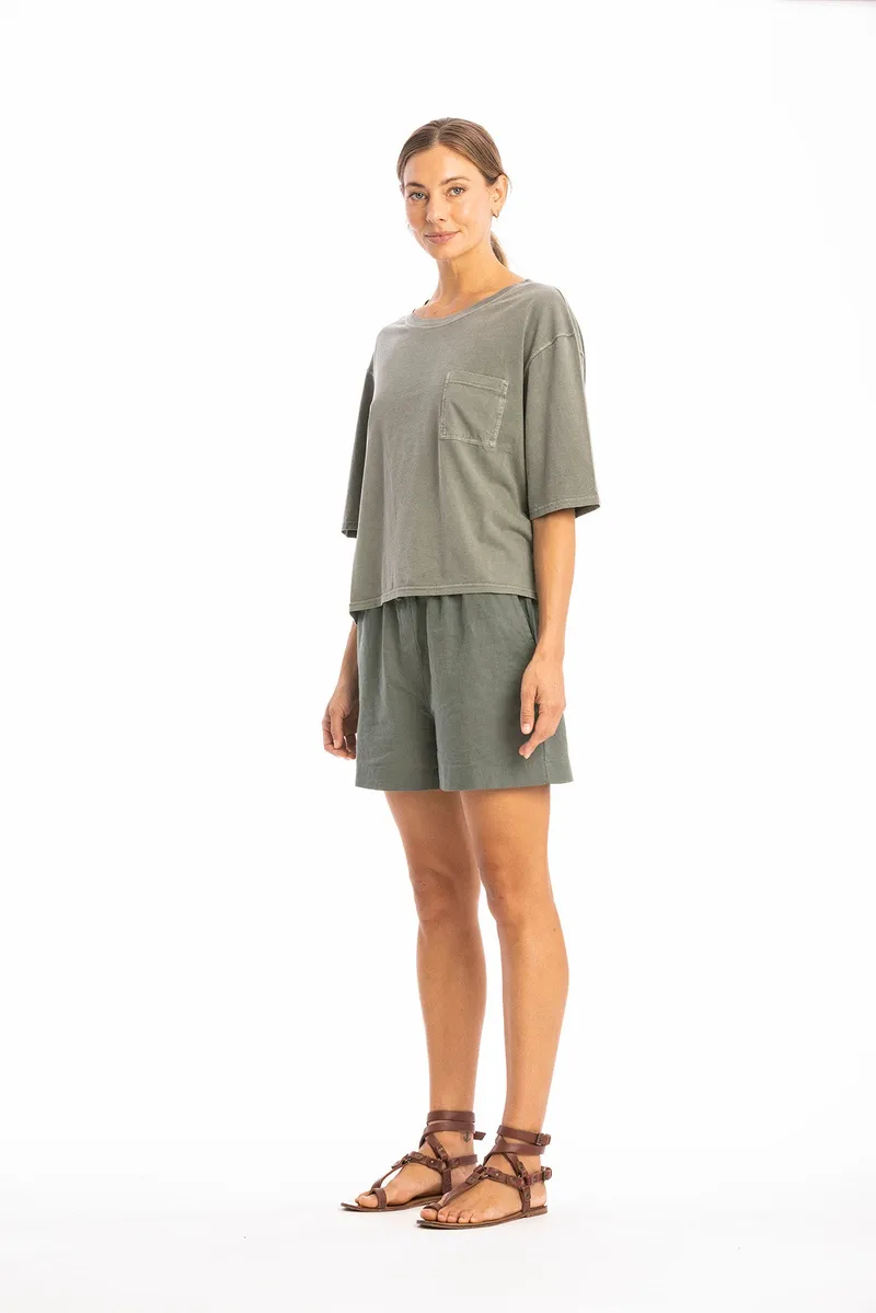 RAVENS VIEW IBIZA RAVENS VIEW IBIZA Damen vegan Top Riviera Dust Olive, Olivgrün, – Produktbild 2 von 2