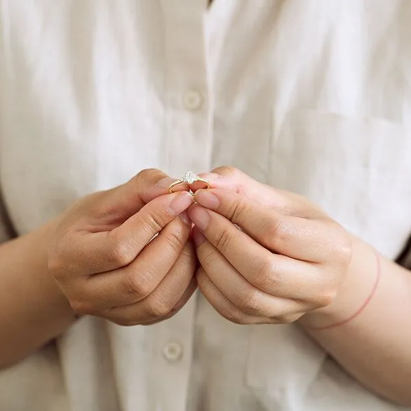 Eppi Eppi Verlobungsring mit Moissaniten und Lab Grown Diamanten Sheldo, Rosa, – Produktbild 3 von 4