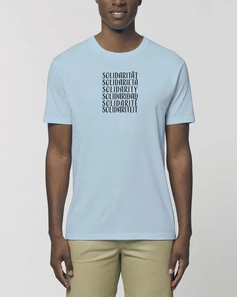 Human Family Human Family Bio Unisex Rundhals T-Shirt "Swing - Solidarity" in 5 Farben, Hellblau, – Produktbild 1 von 4